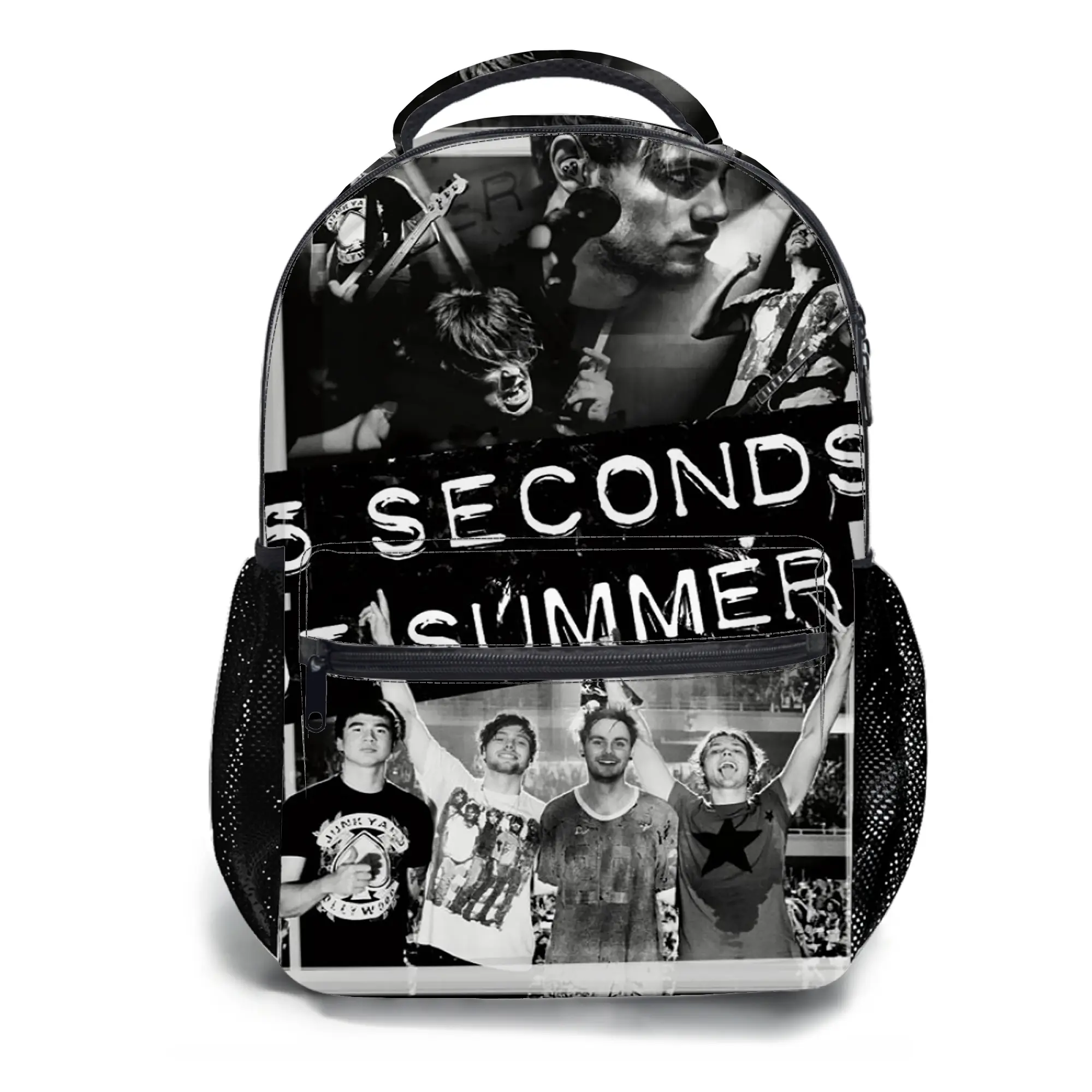 5-Seconds-of-Summer-Backpacks for Girls, Cute School Backpack for Girls Boys, Aesthetic Bookbag for Teens, Lightweight Classic Backpack for Travel, Work, Picnic A-3