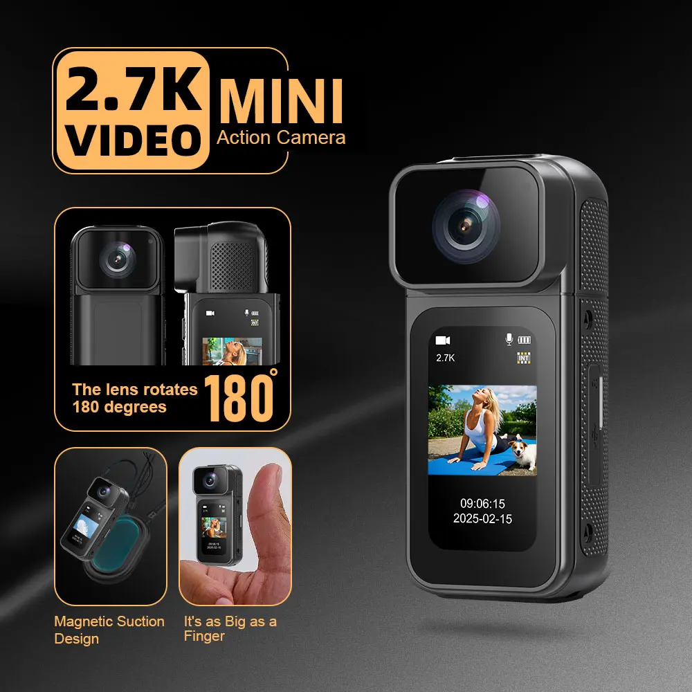 Cwepady-S80 Multifunctional portable camera - magnetic multi-purpose, ultra-light, long-lasting and ultra-wide-angle sports camera