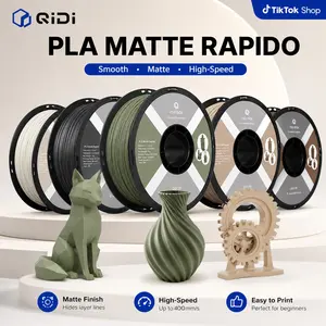 QIDI PLA Matte Rapido Filament 1.75mm, 3D Printer Filament PLA Matte Rapido  1kg Spool (2.2lbs), Suitable for Hyper Speed Printing, 3D Printing Filament Fit Most FDM 3D Printers