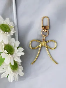 Women's Elegant Bowknot Design Keychain, Cute Trendy Minimalist Design Keychain for Car Keys for Women & Girls, Fashion All-match Accessories for Daily Life, Keychain for Car, Key, Keychain for Bags, Fashionable Alloy Keychain