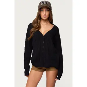 Francine Oversized V Neck Cardigan