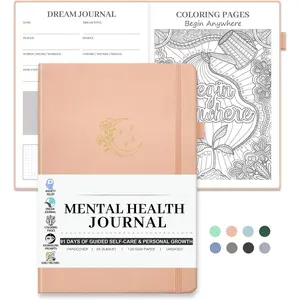 Mental  Journal, 91-Day Self Care Journal for Women Men, Guided  &   Journal with Mood , Cognitive Behavioral  Journaling with Mental  Coloring Pages & Dream Log