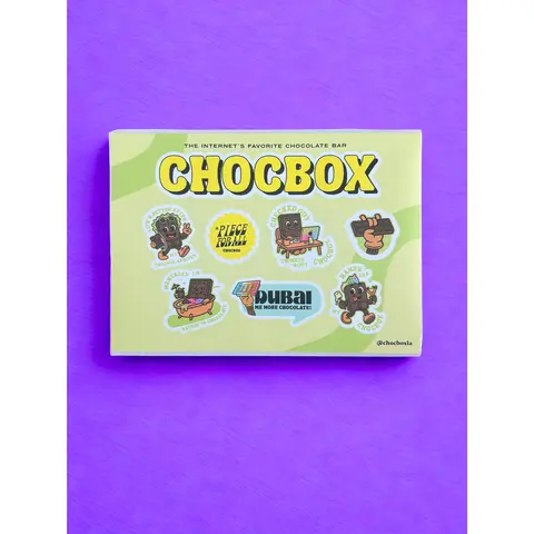 Chocbox Chichi Mascot Character Stickers - Chocolate-Themed Craft Decor, Scrapbook Decals, 8.5x11in Full-Size Sheets, Water Resistant, Durable, Bold Vibes for Chocbox Lovers to Show Off Obsession