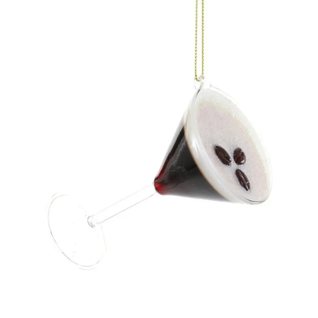 Cody Foster Glass Espresso Martini Ornament