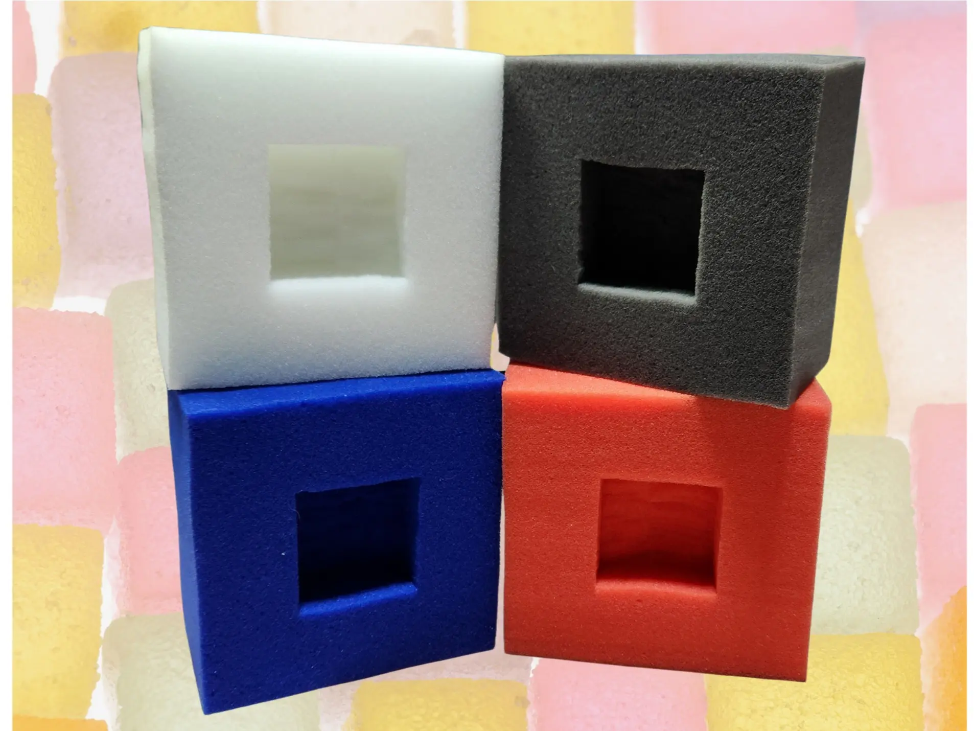 Square Boat Sponge (5x5x3in) - Red, Blue, Graphite Gray or White, ASMR Squeeze Tool, CleanTok Suds Accessory, Gift Idea, Clean Tic Toc Squeezing Sponge, Made in the USA