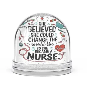 Nurse Lover Snow Globe - Glass Design for Nursing Enthusiasts Perfect Gift Decoration or Personal Use