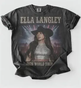 Ella Langley 2026 World Tour Comfort Colors T-Shirt, Country Concert Graphic Tee, Vintage Tour Shirt