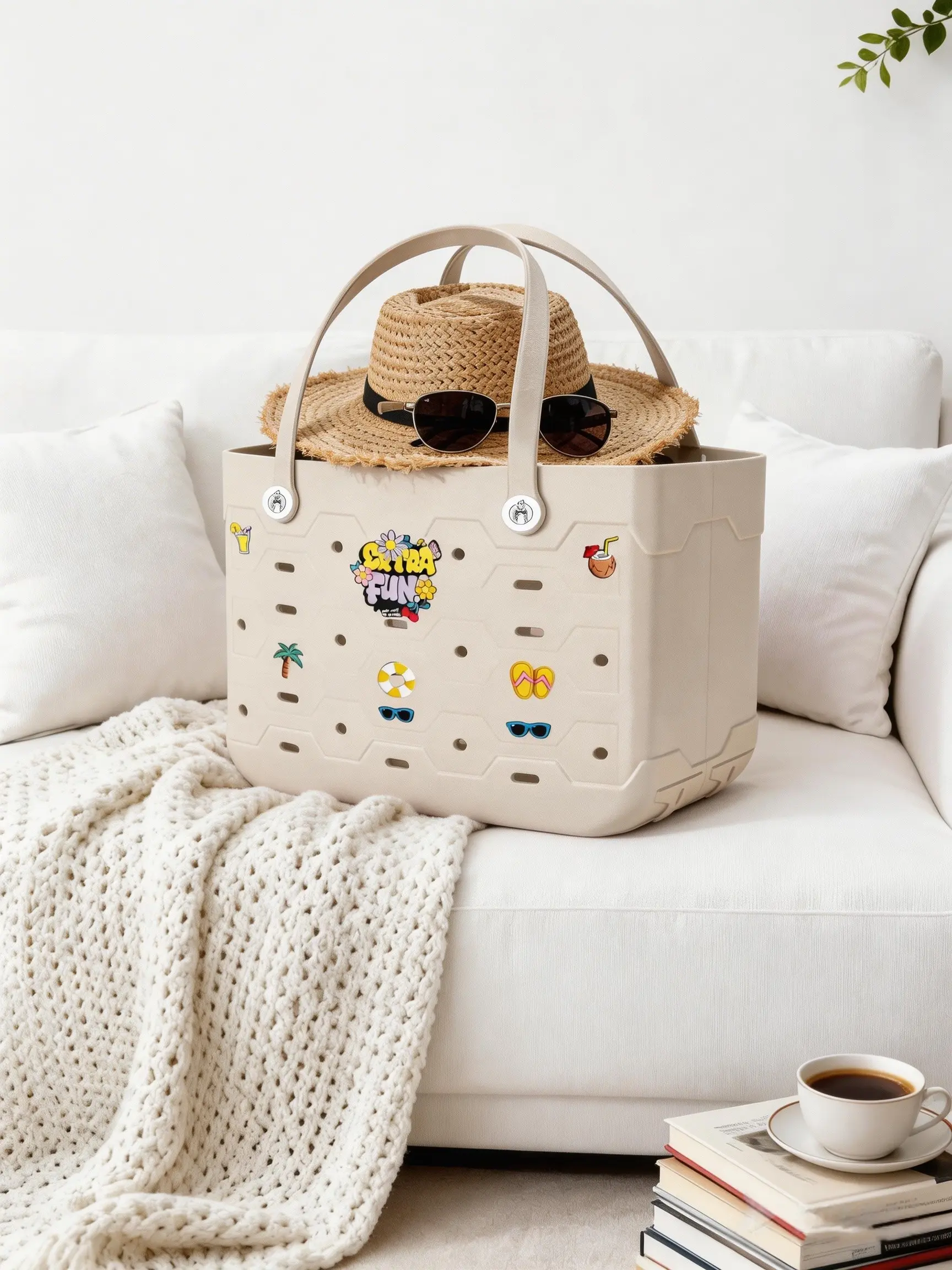 2026 New Eva Wash Bag, Large Capacity Handbag, Beach Tote, Shoulder Bag, Shopping Bag, Lightweight Tote Bag, Casual Tote Bag, Everyday Tote Bag, Casual Handbags, Versatile for Men and Women, Summer Fall Autumn