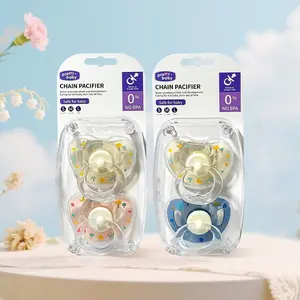 2-Pack Baby Pacifier Soother, Printed Design for Both Boys & Girls, Newborn, Ideal Daily & Nighttime Comfort Accessory, Great Gift for New Parents