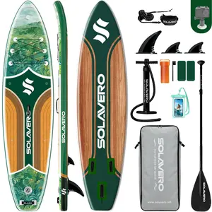 Stand Up Paddle Board 11' Inflatable SUP for Adults, Blow Up Paddle Board with Non-Slip EVA Deck 500LB Capacity Wide Board for All Skill Levels summervibes