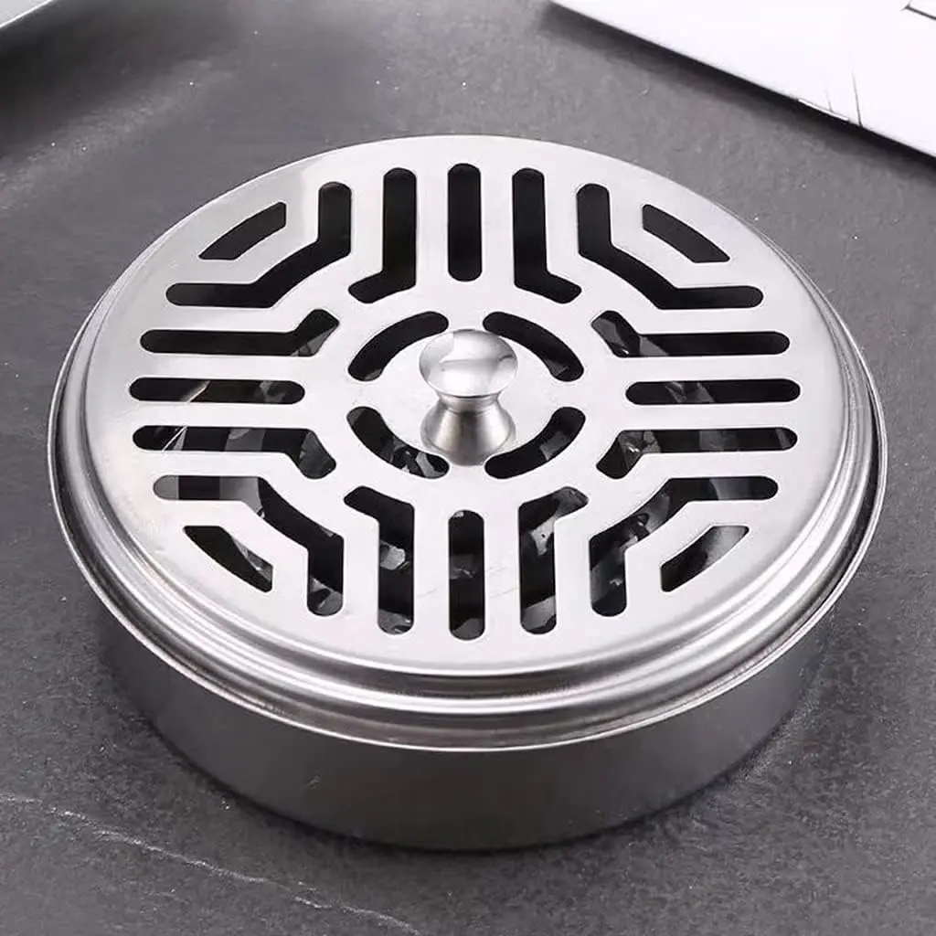 Fashion Unisex 3-Piece Stainless Steel Compact Scented Aromatherapy Incense Burner Set - Portable Sleep Aid Diffuser, Mosquito-Free Home Enhancer for Agarwood Enthusiasts, Indoor Yoga/Meditation Use