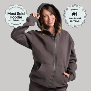 Comfrt | Travel Essentials Zip Hoodie | Zip Up Hoodie With 5 Pockets For Travel