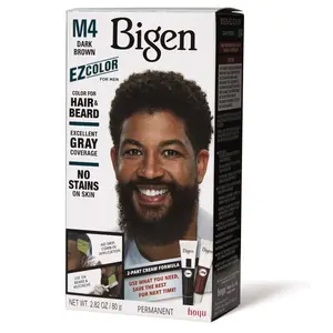 Bigen Men's EZ Permanent Hair Color M4 Dark Brown 2.82oz (80g) Suitable for All Hair Types