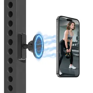 Gym Magnetic Phone Holder, Golf Cart Phone Mount, Cell Phone Mount, Magnetic Clip Mount, Magsafe Accessory, Strong N54 Magnet, Compatible with iPhone 12-17 Series