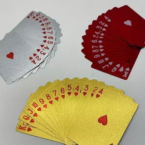 55 Plastic PVC Poker Cards Waterproof Foldable Creative Thick Durable Cool Paper Playing Cards for Texas Hold'em Party Fun Poker Card Design
