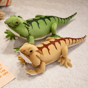 42cm & 54cm Realistic Lion Lizard Plush Toy, Jungle Reptile, Soft PP Cotton Filled, Unisex Kids Play Prop, Stuffed Animal