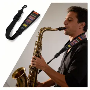 Ethnic Style Saxophone Neck Strap High Elastic Comfortable Sax Strap for Adult Practice Performance and Long Time Playing