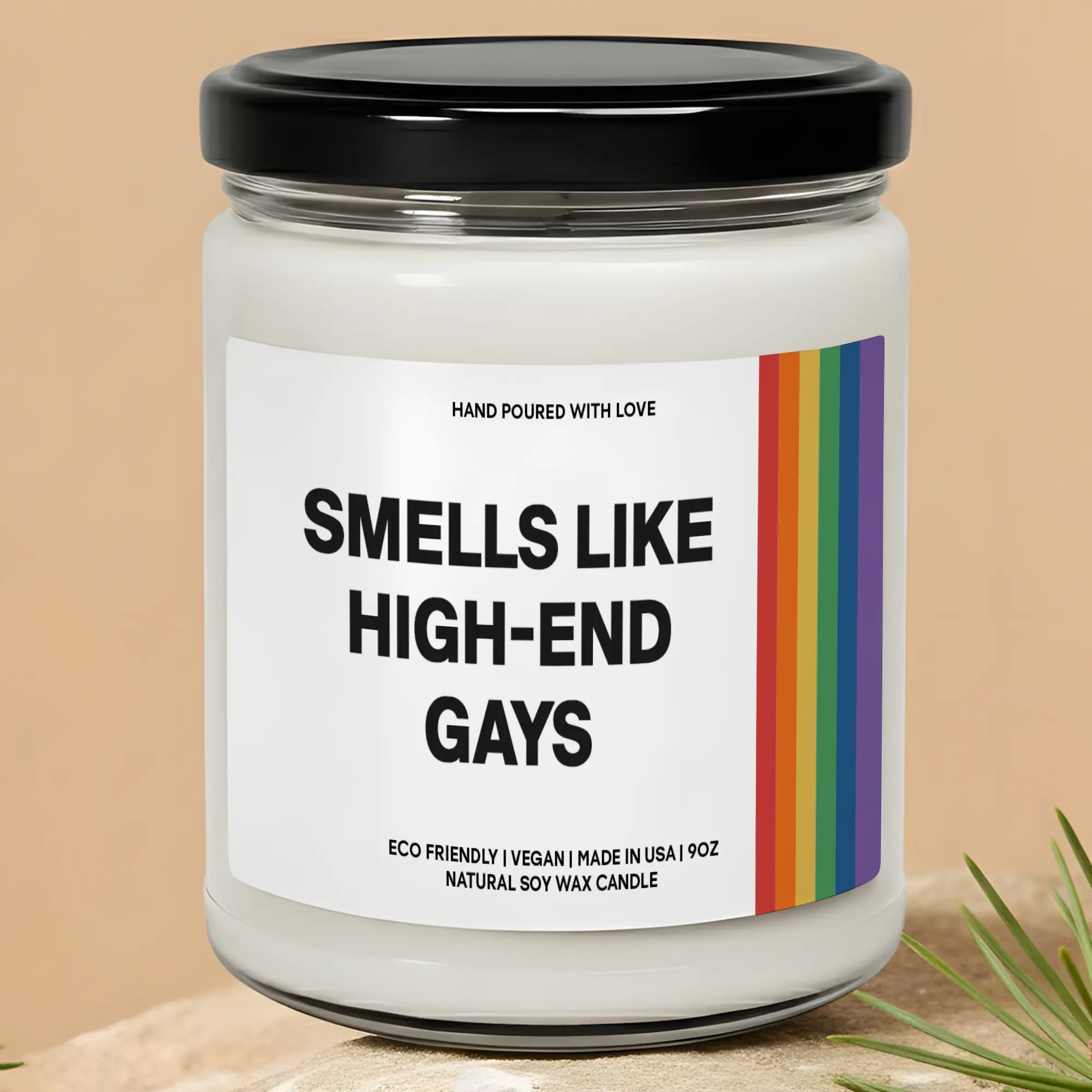 MAKEAGIFT Smells Like High-End Gays Candle, Gay Pride Gifts, Queer Humor Gift, Pride Month Candles, LGBTQ Candle, Pride Gift