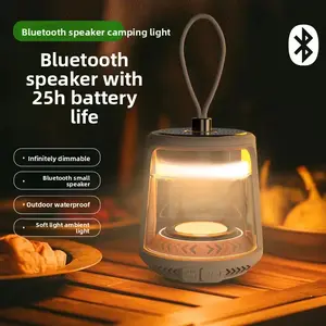 Multifunctional Rechargeable Camping Lamp Hanging Tent Light Bluetooth Speaker