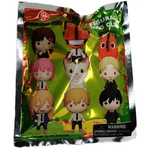 Set of 4 Chainsaw Man Series 1 Figural Clip-On Danglers Blind Bag for Toy Collectors