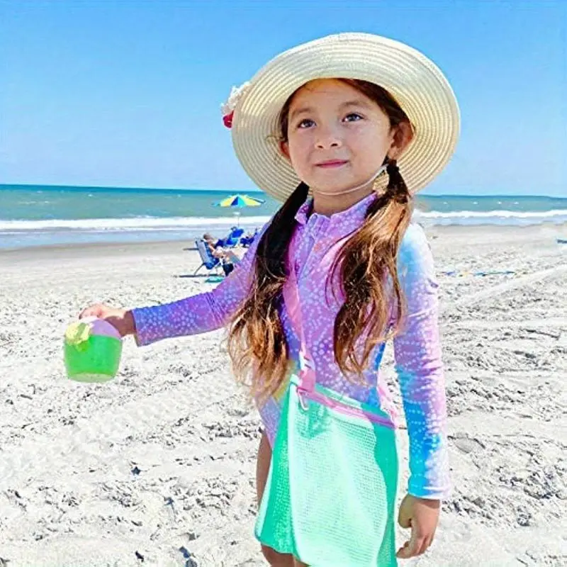 Beach Toy Mesh Beach Bag Kids Shell Collecting Bag Beach Sand Toy Seashell Bag for Holding Shells Beach Toys Sand Toys Swimming Accessories for Boys and Girls(Only Bags)