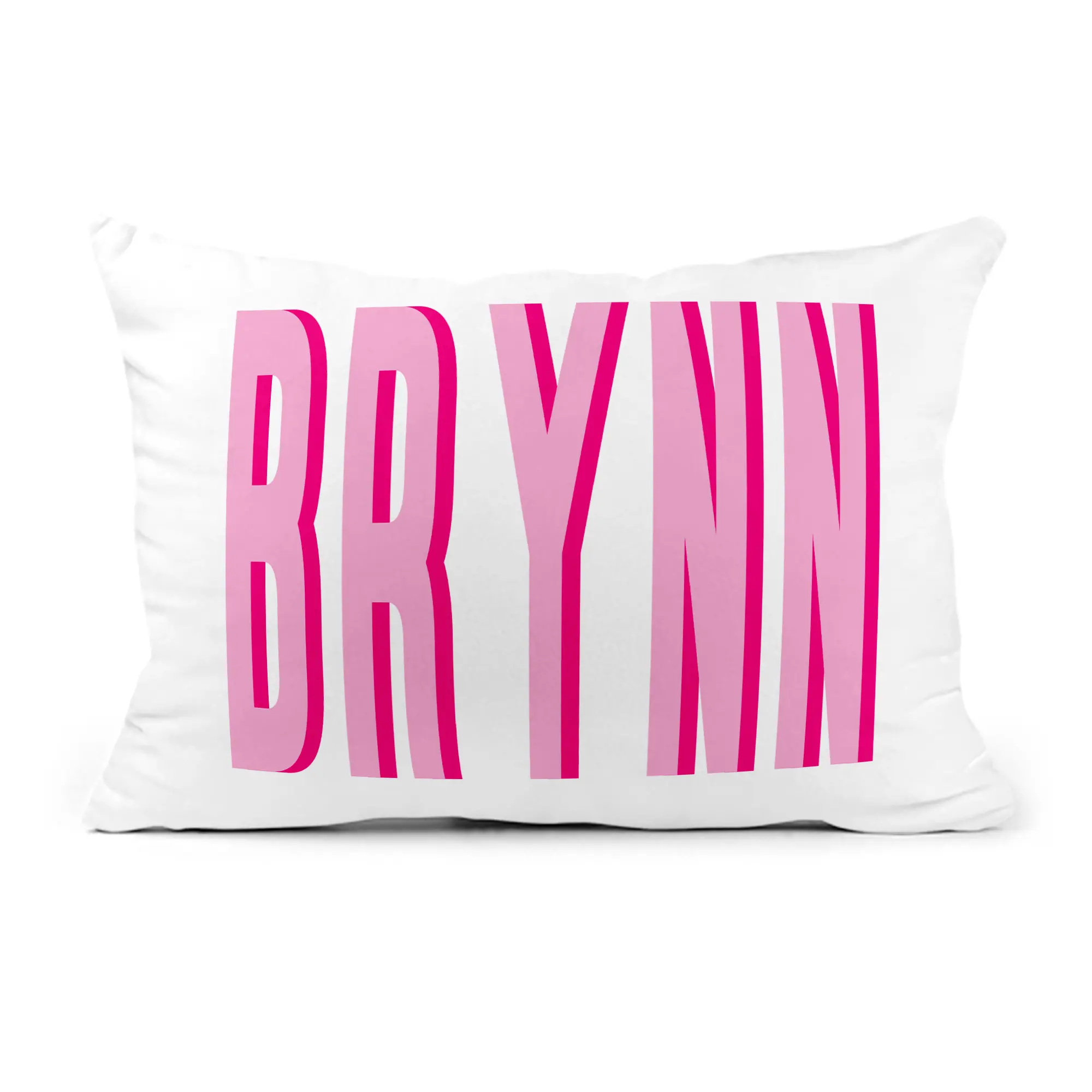 Personalized Shadow Block Name Snuggle Pillow 12x18-inch, Soft Cushion with Hidden Zipper, for Sofa Bed or Chair Gift Ready in 10 Unique Styles, Great Christmas or Birthday Gift