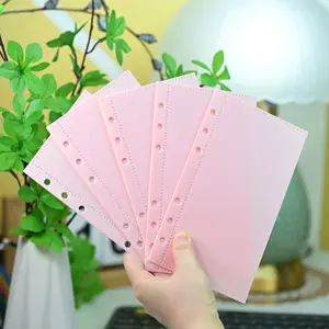 A6 Ring Binder Dividers Set, PP & Cash Storage Tabs, Index Cards for Notebooks, Scrapbook Supplies, Durable Reusable