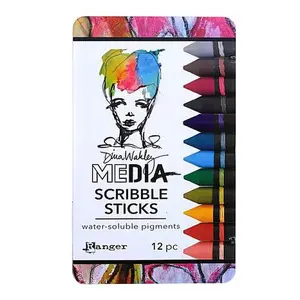 Art Supply Network Ranger Dina Wakley Media Scribble Sticks Set #2 - 12 Pieces