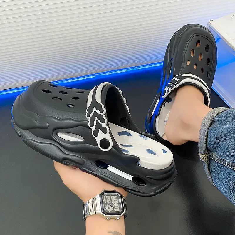 Unisex Alien-Inspired Clog Shoes, Lightweight Lace-Up EVA Slip-Ons with Unique Toe Design, Breathable & Anti-Slip for Summer Outdoor Activities, Shoe, Walking Shoes