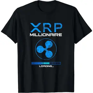 Men's Casual Short-Sleeve Round Neck Graphic T-Shirt - XRP Cryptocurrency HODL Loading Ripple Token Streetwear Top, Shortsleeve