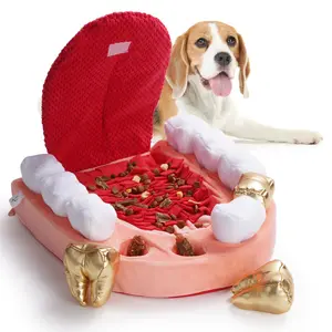 Nocciola Interactive Teeth Dog Toys - Enrichment Puzzle Funny Dog Toys for Small to Large Dogs, Non-Slip Hide and Seek Dog Toys to Keep Dogs Busy