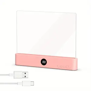 Smart LED Flat Book Light - Rechargeable Clear Page Panel Reading Lamp with Timer - Dimmable Eye-Protection Night Light - Ultra-Thin Wireless Design for Bedside & Travel，must-have gadgets for book lovers