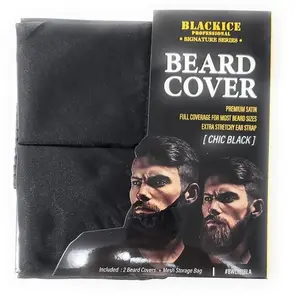 Beard Cover Chic Black Includes 2 Beard Covers and Mesh Storage Bag Full Coverage for most beards