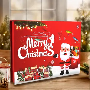 Christmas Fishing Countdown Calendar, 24 Surprise Packages Including Hard Lures Soft Minnows, Perfect Gift for Experienced Anglers