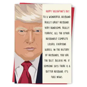Trump Valentines Day Card, Happy Valentines Day Gifts for Him Her, Funny Valentines Day Card for Boyfriend Girlfriend, Romantic Valentine's Day Card Gifts for Men Women, Love Card