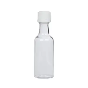 Empty 50ml Mini Plastic Alcohol Shot Bottles, Mini Sauce Bottles, White Caps, Set of 12