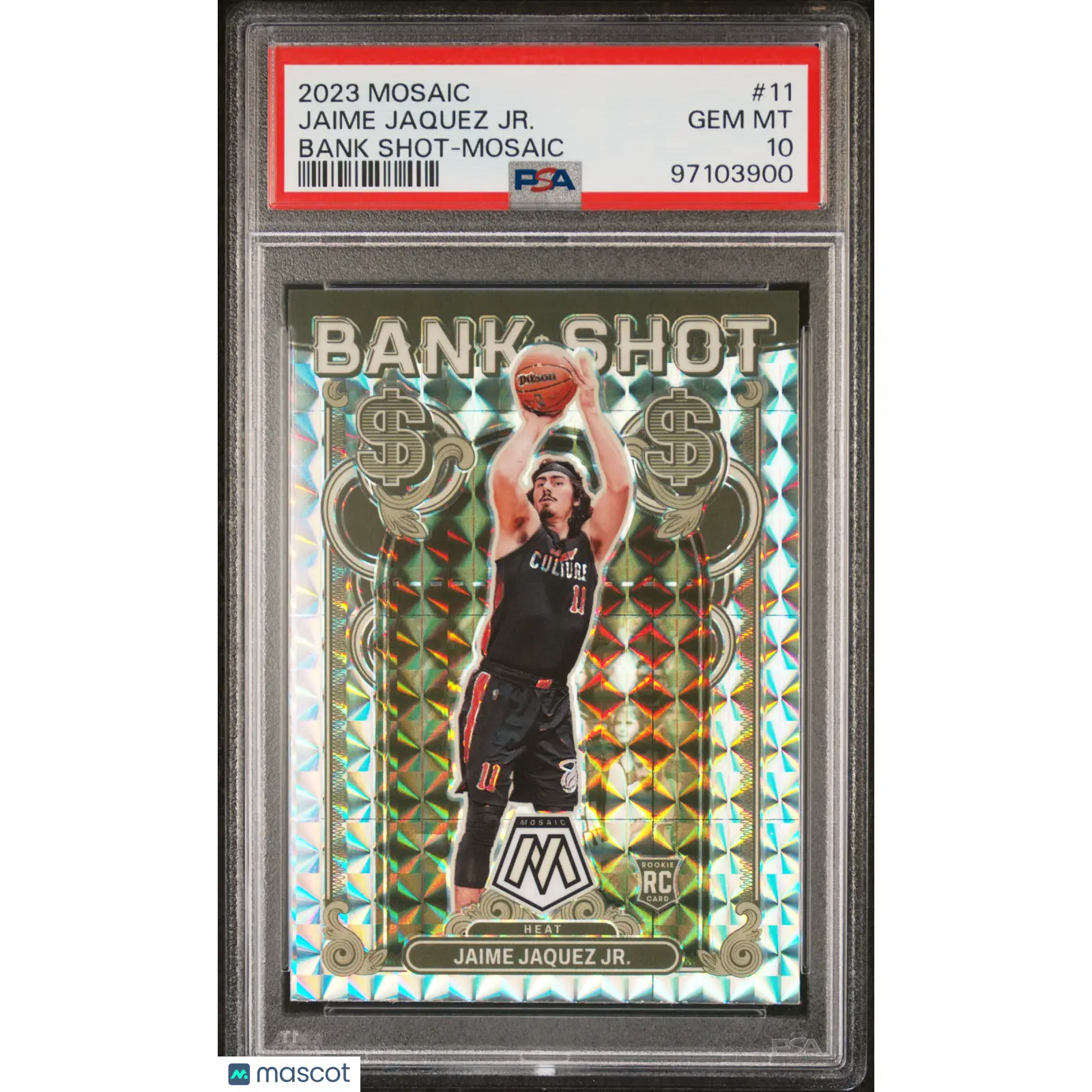 Jaime Jaquez JR. PSA 2023 Panini Mosaic Bank Shot #11 10