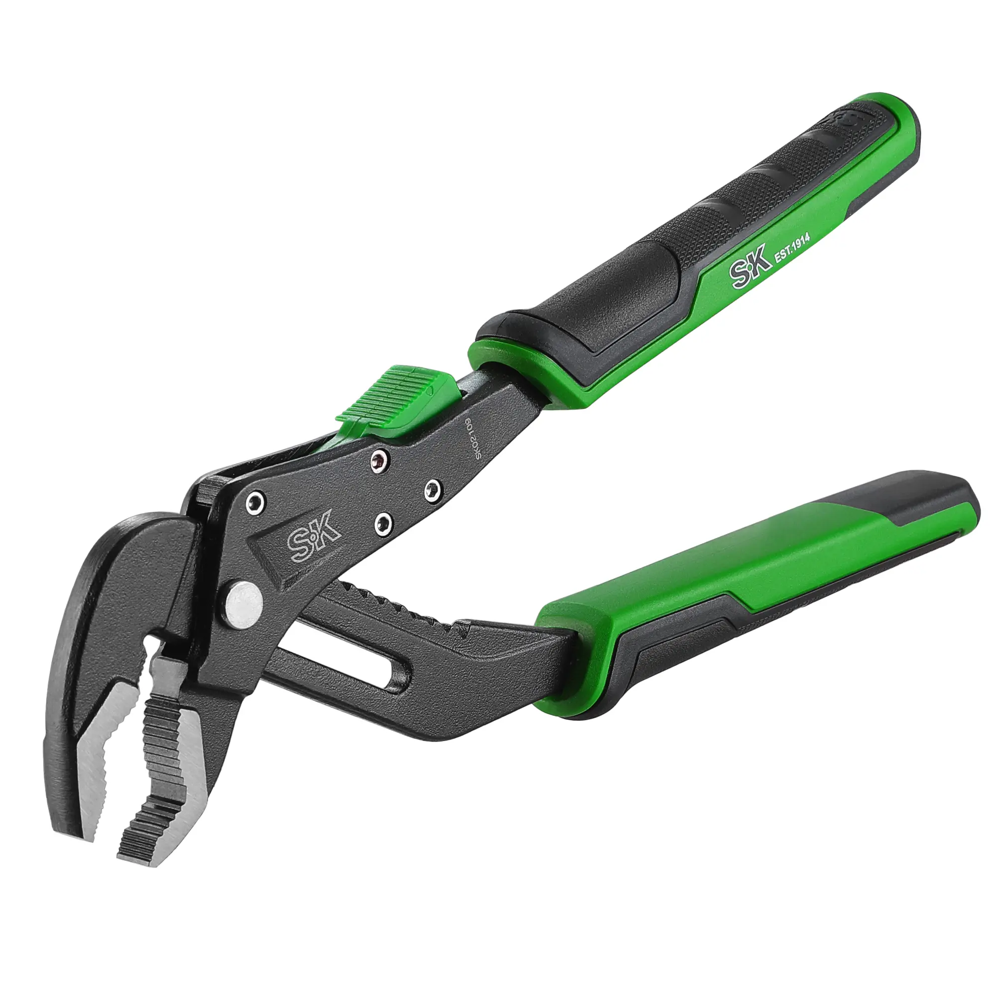 #fathersdaygift SK 8-Inch Quick Adjust Groove Joint Pliers, Water Pump Pliers, Premium CR-V Construction, SureGrip V-Jaw Design with Comfortable Grips
