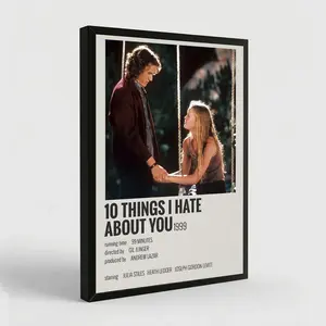 10 Things I Hate About You Movie Poster Canvas Art 1999 Film Wall Art For Home Decor Living Room Bedroom Kitchen Artistic Decoration