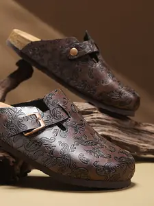 Unisex Boho Ditsy Floral Sandals, Adjustable Buckle, Composite Leather, Eva Sole, All Season Comfort, Casual Daily Wear, Unique Sandals