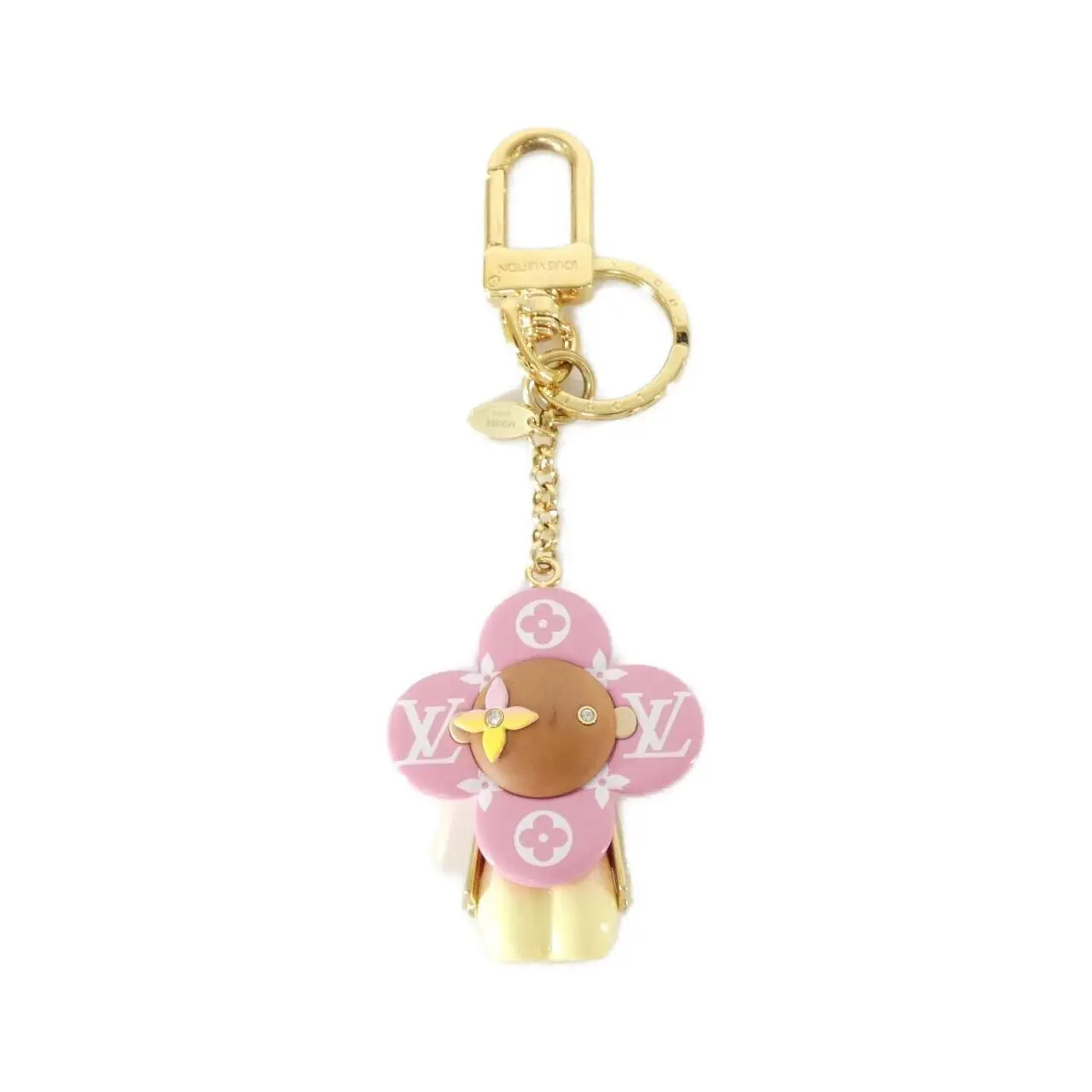 Pre-owned Louis Vuitton Brass Small Leather Goods Vivienne Porte Cles Keyring