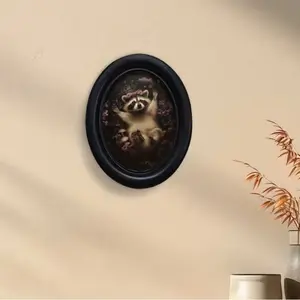 Bohemian Bear Saffron Flower Floral Bohemian Aesthetic Unique Decorative Home Item Artwork, Perfect for Halloween Christmas Thanksgiving Wall Decoration, Room Decor