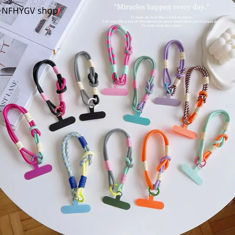 2PCS Universal Phone Lanyard Wrist Strap, Built with anti-slip and anti-fall connector for phone cases. Portable protective pendant, stylish and practical accessory, reliable protection for your phone, great for daily on-the-go use and outdoor activities