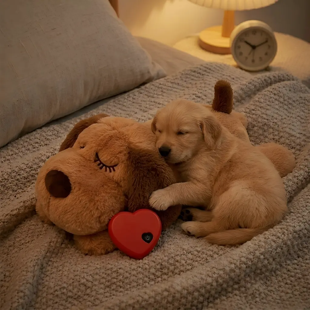 Viral Heartbeat Puppy Toy  Relieve Separation Anxiety & Stress | Real Heartbeat Sleep Aid for Dogs | Tough & Calming #dogsoftiktok #puppylove #anxietyrelief, Reduces Anxiety