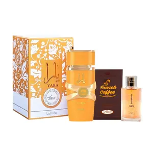 2 Pack of Yara Tous for Women Eau de Parfum Spray 100ml and French coffee 50 ml perfume.