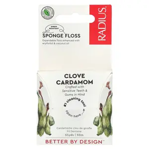 RADIUS Sponge Floss, Clove Cardamom, 55 yds (50 m)