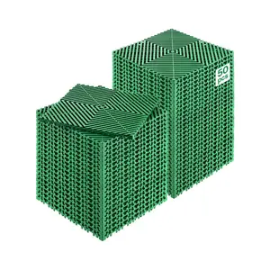 Summervibes VEVOR Interlocking Drainage Mat, 50 Pcs Modular Interlocking Cushion, 12x 12 Splicing Drainage Mats, Non-Slip Green PP Drainage Floor Tile and Shower Mat, for Garage, Garden, Kitchen Outdoor