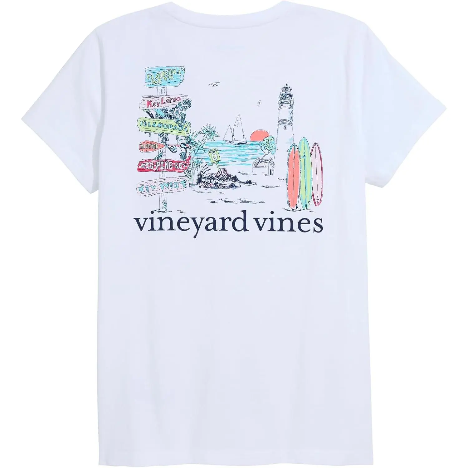 Vineyard Vines Key West Scenic - Women's short-sleeved T-shirt with pocket
