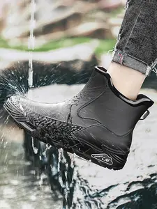 Unisex Lightweight Short Rain Boots, Anti-Slip Comfortable Work Water Shoes, Durable Ideal for Fishing and Outdoor Activities