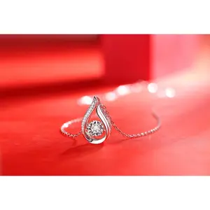 Dynamic – 1-Carat Moissanite Pendant Necklace in S925 Sterling Silver Platinum-Plated